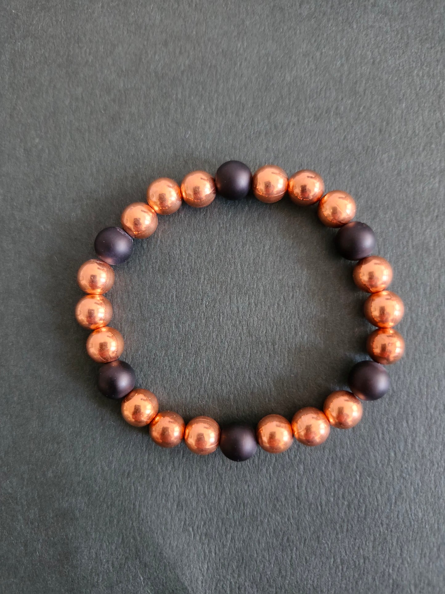 Copper Onyx Round 8mm