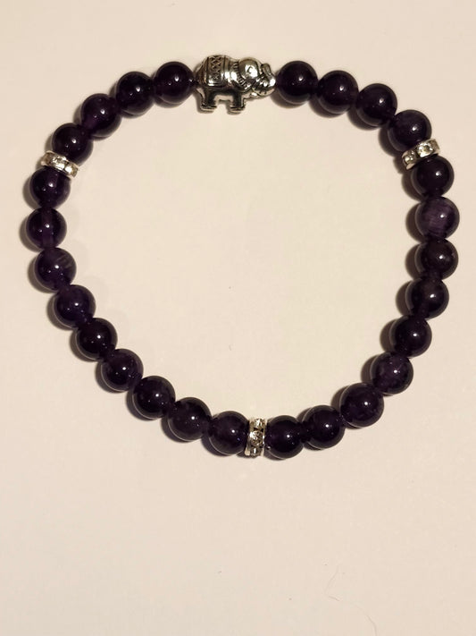 Amethyst Elephant Bracelet